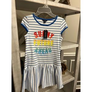 Kids French Blue and white Stripe Nautica Dress, Medium 8/10. Brand New.
